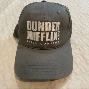Dunder Mifflin Inc Paper Company The Office Gray Cap Adjustable Hat One Size